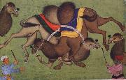 unknow artist Fighting camels China oil painting reproduction